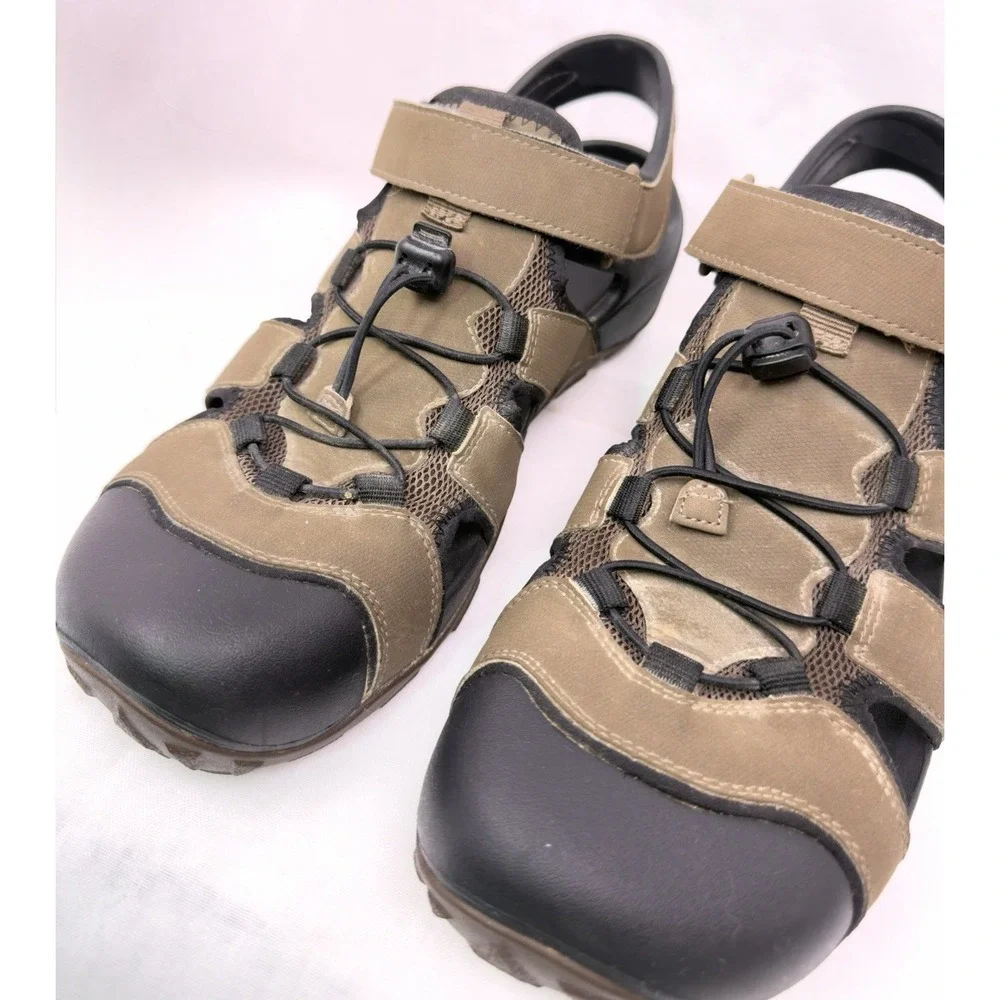 Teva Flintwood Mens 11 Brown Closed Toe Sport Sandals Hiking Water Fisherman EUC